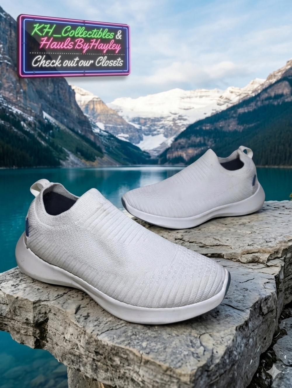 Vessi Everyday Move Slip-On Waterproof Knit Sneakers Polar White Women's Size 7